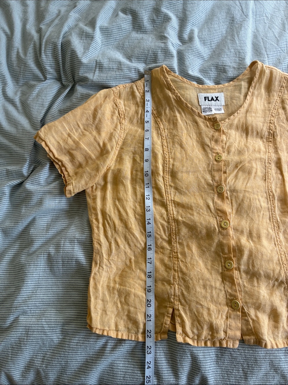Vintage Flax button down linen top - Picture 6 of 6